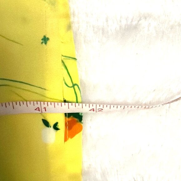 Sunny Yellow Floral Sleeveless Midi Dress With Tie Back Womens Size 14 Easter - Picture 5 of 5